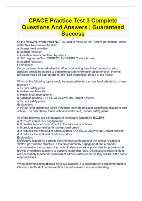 Cpace Sample Test Pdf