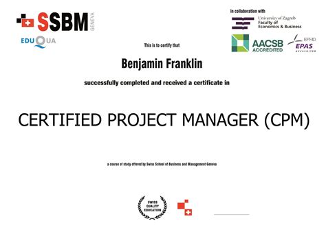Prerequisites for the CPM certificate do not exist, but it is recommended that you have prior experience in a project management role. Certification Details. The CPM certification exam consists of multiple choice questions and takes around 3 hours to complete. A passing score of 65% is required and the cost varies based on your IAPM membership.
