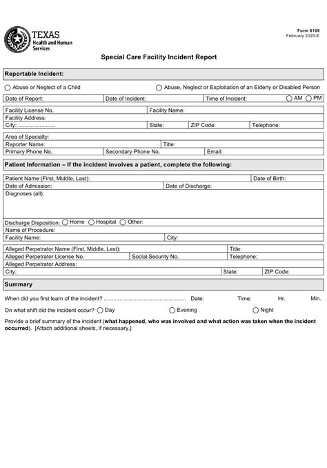 Cps Incident Report Form