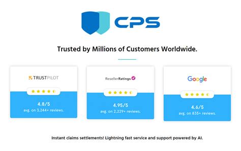 Cps warranty. Email CPS. cs@cpscentral.com. SMS. (347) 621-7180. Call CPS. Toll-free - (800) 905-0443. International - 1 (347)-535-3616. Our AI-powered system ensures lightning-fast service and support to resolve your claims efficiently. We've earned a five-star ratings from millions of customers worldwide because we offer quick and easy claims processes. 