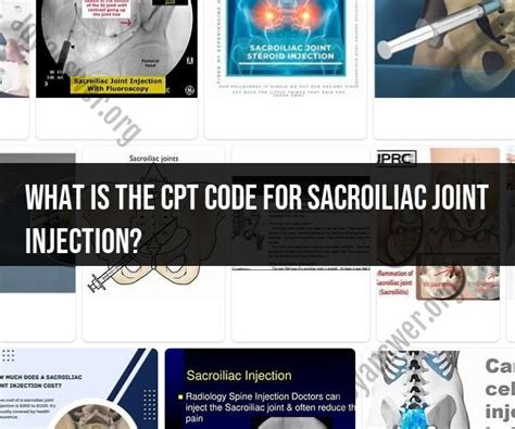 Cpt code for sacroiliac injection. In the ever-evolving landscape of healthcare, accurate and efficient medical coding is crucial. One important aspect of medical coding is understanding and utilizing Current Proced... 