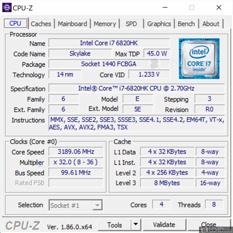 Cpu z processor. CPU-Z is a freeware that gathers information on some of the main devices of your system : Processor name and number, codename, process, package, cache levels. Mainboard and chipset. Memory type, size, timings, and module specifications (SPD). Real time measurement of each core's internal frequency, memory frequency. The CPU-Z‘s detection engine is now available for customized use through the ... 