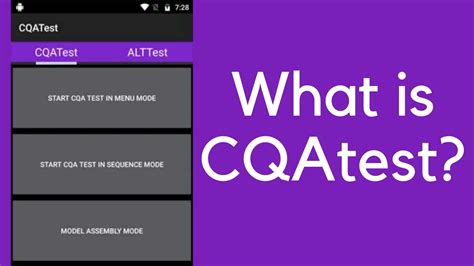 Cqatest. The CQATest App, also known as the Certified Quality Auditor Test, is a built-in hidden diagnostic app found in Lenovo and Motorola smartphones. It is essentially a … 