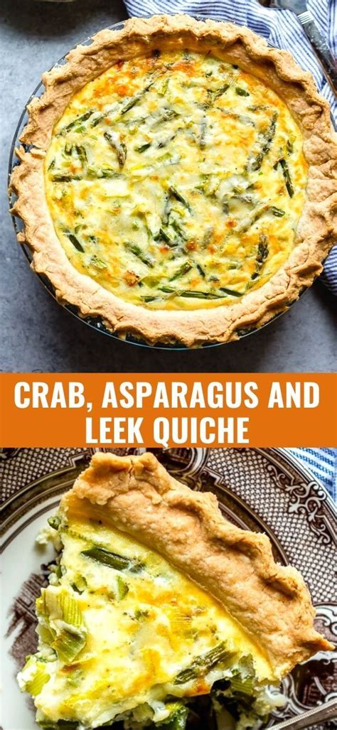 Crab, Asparagus and Leek Quiche Recipe - Fox and Briar