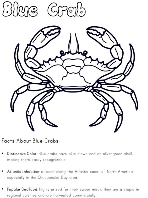 Crab Coloring Shee