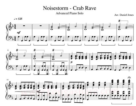 Crab Rave Roblox ID Noisestorm Sheet Music in PDF...