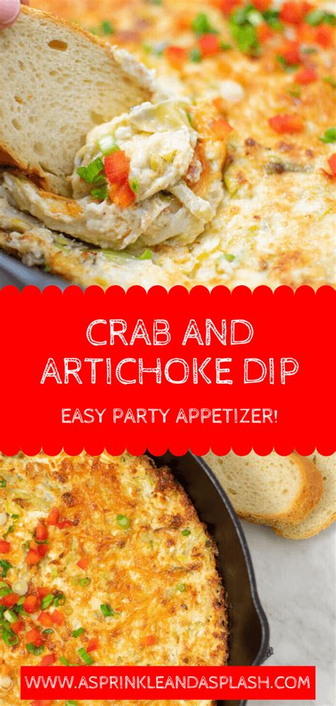 Crab and Artichoke Dip - A Sprinkle and A Splash