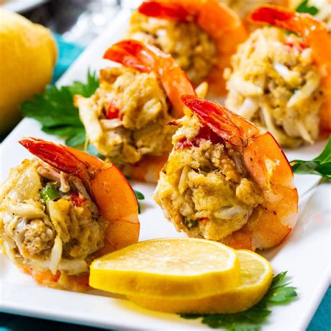 Crab stuffed shrimp. 