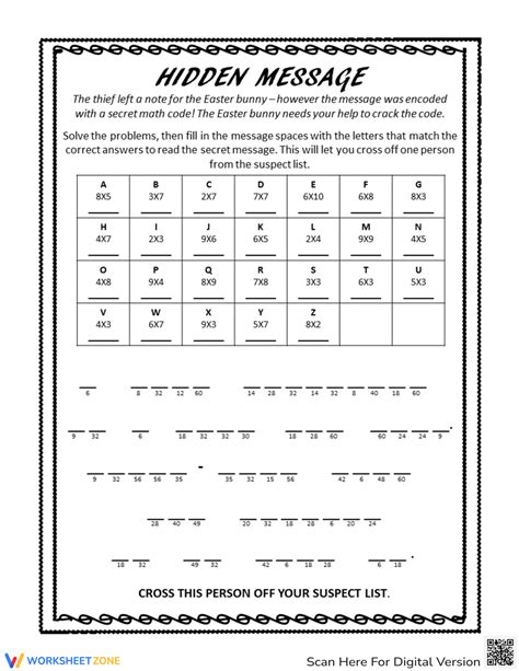 Crack The Code Worksheets Printable Free Printable Worksheets