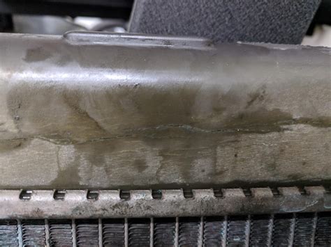 Cracked radiator. Remove the radiator cap and pour the contents of the leak sealant directly into the cooling system. Top it off with a coolant and water mixture if your vehicle’s engine is currently low. Replace the radiator cap and start the engine. The leak will seal as the sealant makes its way through your coolant system. [11] 
