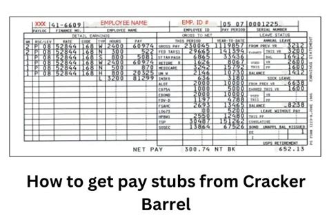 You can look up your W2 form and pay stubs for Cracker Barrel from their online pay stubs portal. The W2 form is in the Tax documents, and previous pay stubs are in the …. 