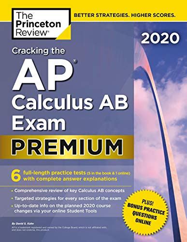 Read Online Cracking The Ap Calculus Ab Exam 2020 Premium Edition 6 Practice Tests  Complete Content Review By Princeton Review