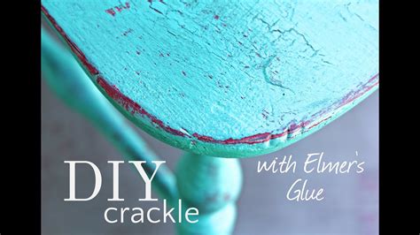 Crackle Paint, and Distress your furniture with Elmer