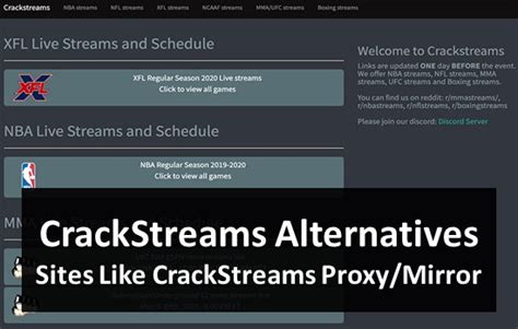 The Crackstreams MMA Live Streams and Schedule section i