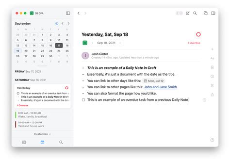 Craft Daily Note Template