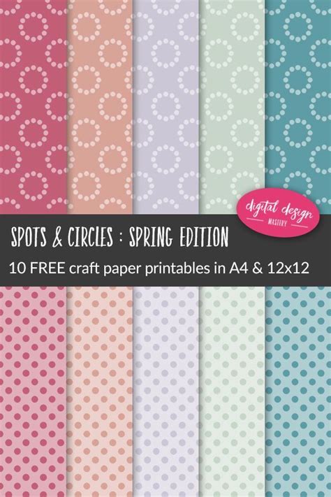 Craft Papers Spring Edition Spots & Circles Card making ideas free