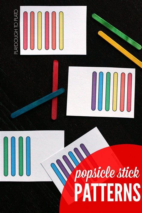 Craft Stick Patterns Math Patterns Preschool Patterns Craft Stick Crafts