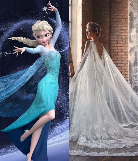 Craft Your Dreamy Winter Wedding with an Enchanting Frozen 2 Elsa-Inspired White Gown