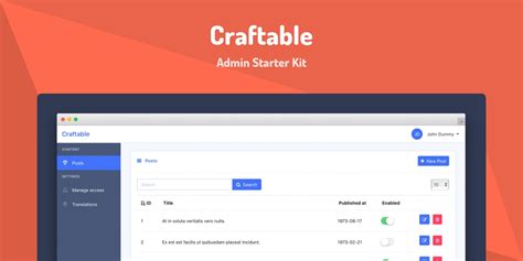 Craftable - Admin Starter Kit - Made with Laravel