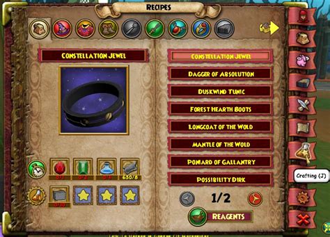 Crafting levels wizard101. Jul 4, 2019 · Time to become Transcendent Crafters! Step 1: Buy the recipe. You will need to buy the recipe from the bird that gave you the quest, Oztomeca. Step 2: Collect the reagents needed. Where to get the reagents: Step 3: Craft the items. Find your Housing Crafting Station and craft one Eagle War Shield. 