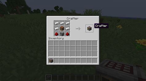 Crafting with the crafter Minecraft.