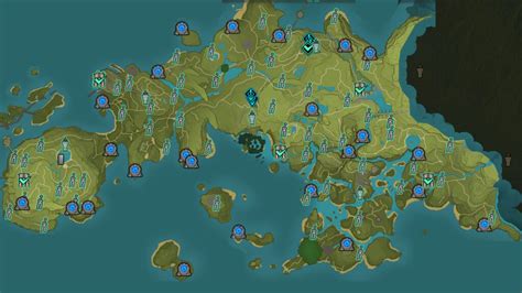 Craftopia map. If multiple ores appear in the same grid, they are listed top to bottom, left to right. Dungeons change with the map, Ores and enemy spawn points do not. Example: Island of Fallen Leaves: (Grid 9-6 on my map) lvl 7 - has Dungeon of Island on C5. Island of Fallen Leaves: (Grid 11-11) also lvl 7 - has Pull the Pin trial on C5. 