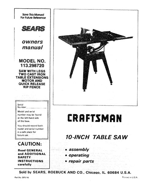 Craftsman 10 inch table saw owners manual. - Eça de queiroz e os políticos..
