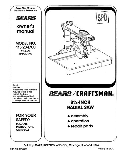 Craftsman 12 radial arm saw owners manual. - Manual for a british gas up2.