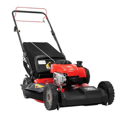 Craftsman 220 mower. CRAFTSMAN® M220 21-in Self-propelled Gas Push Lawn Mower has a 150cc Briggs and Stratton engine. The self-propelled single speed mower with front wheel drive makes getting the job done easy. The 3-in-1 deck allows you to side discharge, mulch, or rear bag grass clippings. 