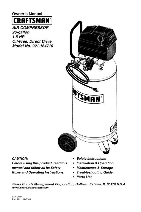 Craftsman 26 gallon air compressor owners manual. - Initiations aux faits économiques et sociaux.