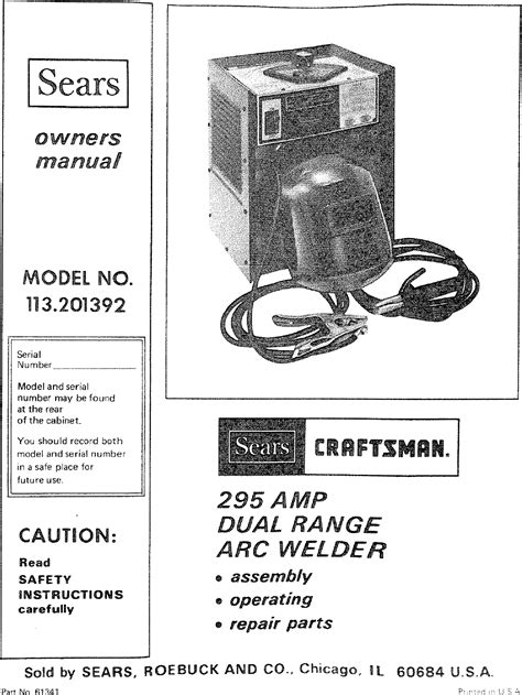 Craftsman 295 amp arc welder manual. - John deere 590 baler parts manual.
