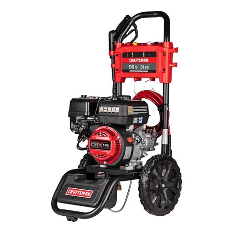 The 3000 MAX PSI* at 2.1 GPM / 2.5 MAX GPM* at 2400 PSI gas pressure washer powered by a reliable Briggs and Stratton engine with Idle Down technology is ready to help you tackle your everyday residential cleaning tasks at up to 40% quieter than a standard pressure washer.*.. 