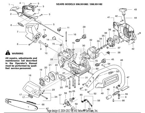 Shop OEM replacement parts by symptoms or model diagrams for your Craftsman 358350180 Gas Chainsaw!. 