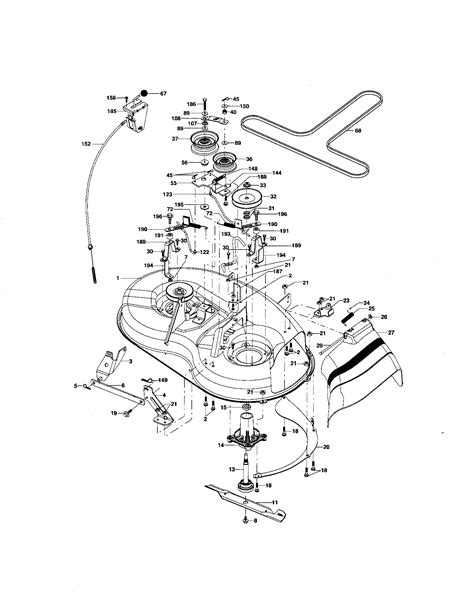 Mower Deck 42-Inch diagram and repair parts lookup for Craftsm