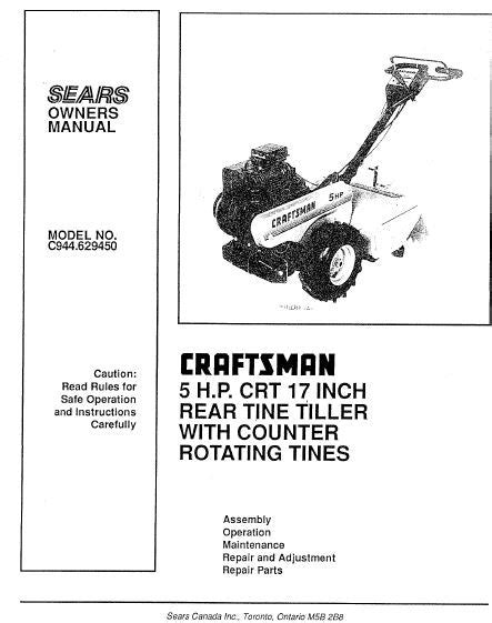 Craftsman 5hp rear tine tiller manual. - John deere gator 850d service handbuch.