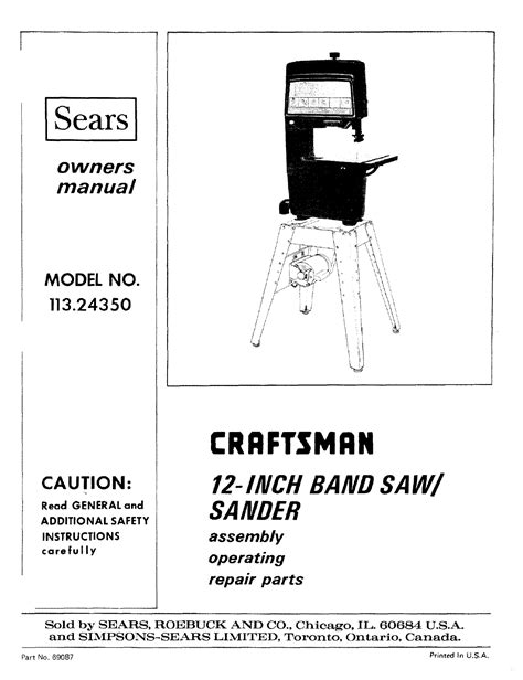 Craftsman band saw model 113 manual. - Peugeot 405 1995 repair service manual.