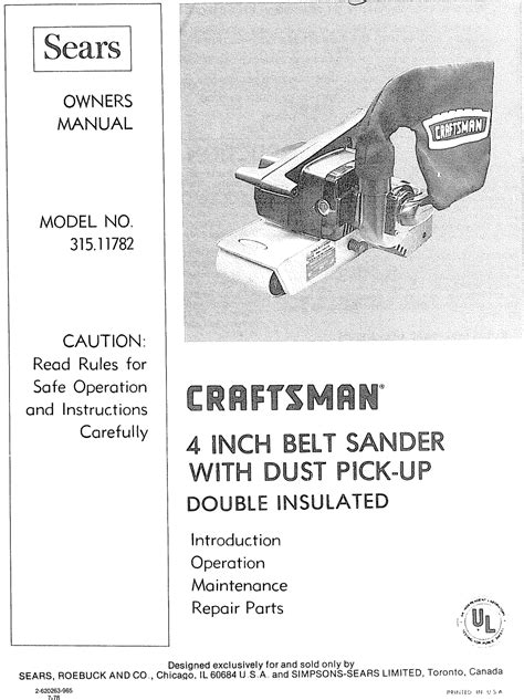 Craftsman belt sander model 315 manual. - Repair manual for 2000 kawasaki zx9r.