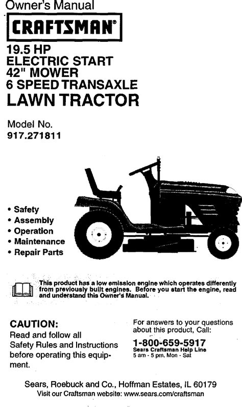 Craftsman lawn mower model 917 owners manual. - Grandeur et tentations de la médecine..