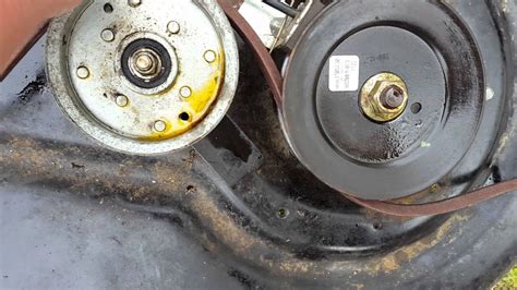 When trying to find the reason your Craftsman mower belt keeps coming off, you may notice your belt has shredded marks on it. This is most likely from the belt running against a bracket or your belt keepers. You’ll need to check the route of your belt to see what it might be rubbing against. You may notice a shiny spot on the metal of a ...