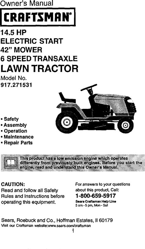 CRAFTSMAN M230 - Front Wheel Drive Self-Propelled Lawn Mower Manual Also fits for Advertisement Contents 1 SAFETY INSTRUCTIONS 1.1 GENERAL OPERATION 1.2 SLOPE OPERATION 1.3 CHILDREN 1.4 SERVICE 1.5 SAFETY SYMBOLS 2 SLOPE GAUGE 3 ASSEMBLY 3.1 Unpacking 3.1.1 Opening Carton 3.1.2 Removing Unit From Carton 3.1.3 Loose Parts In Carton 3.2 Assembly. 