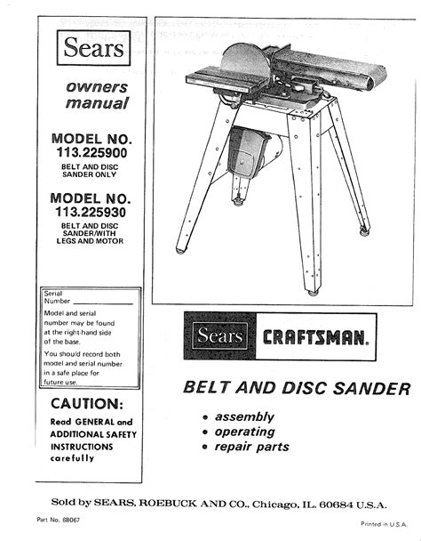 Craftsman parts manuals 6 bench belt sander. - 1996 acura slx map sensor manual.