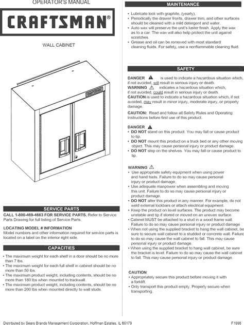 Craftsman portable media storage user manual. - Briggs and stratton model 358777 manuals.