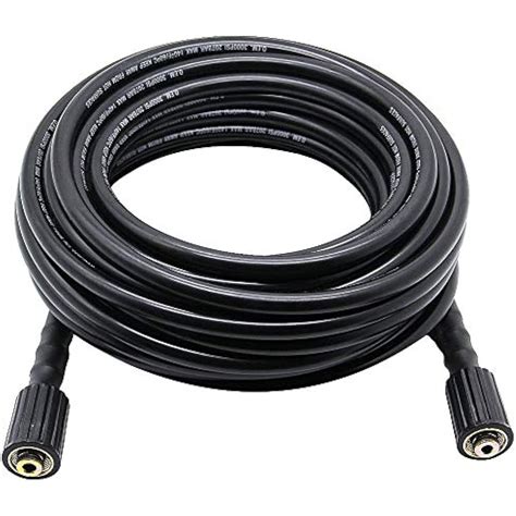M22 14mm fitting is compatible with Generac, Simpson, Briggs Stratton, craftsman, karcher, Ryobi pressure washer. M22 15mm fitting is compatible with Sun Joe, Campbell, MI-T-M, AR Blue, Stanley, Cleanforce, Simoniz, Excell power washer. ... YAMATIC Pressure Washer Hose 25FT 1/4" Kink Resistant M22 Brass Fitting Power Washer Hose Replacement for ...