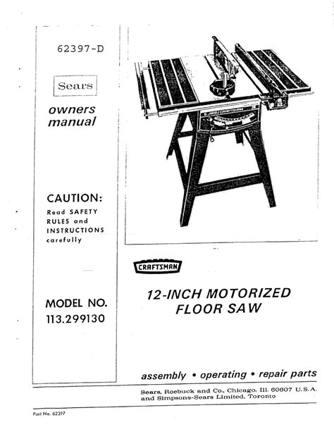 Craftsman radial saw manual model 113 196221. - 2003 kia rio repair shop manual original.