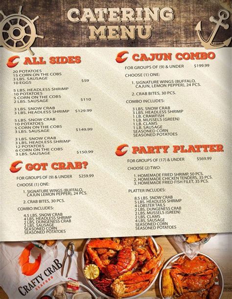 For folks who like their seafood fried, Crafty Crab serves entrees such as the fried shrimp platter ($9.99) with 10 large shrimp hand-tossed in homemade butter and served with fries.. 