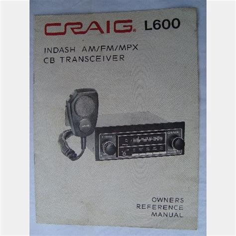 Craig l630 40 channel indash cb am fm mpx radio 8 track player service manual guide. - Handbuch zum prüfungsschreiben des aba audit responses committee.