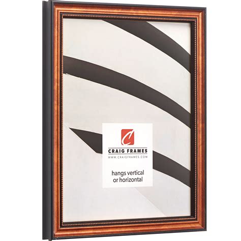 Frame includes: glass, rigid black backing and pre-attached stamped hanging hardware. . Craigframes