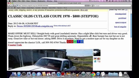 Craigslist Moscow Idaho - Used Cars and Trucks For Sale By ... - YouTube