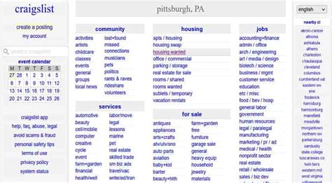 Craigslist Pittsburgh Pennsylvania 65 cents per mile depends on