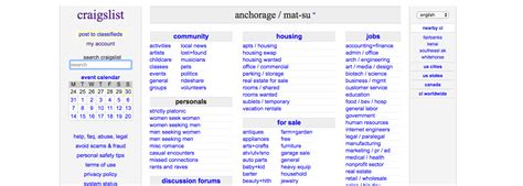 Craigslist alaska anchorage alaska. craigslist provides local classifieds and forums for jobs, housing, for sale, services, local community, and events ... AK. craigslist. create a posting; 